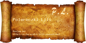 Polereczki Lili névjegykártya